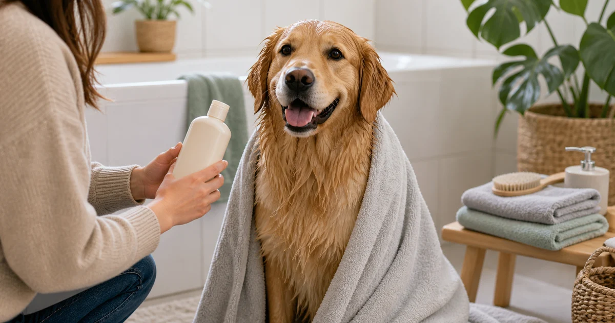 Portada editorial sobre Cada cuánto bañar a un perro: frecuencia y errores