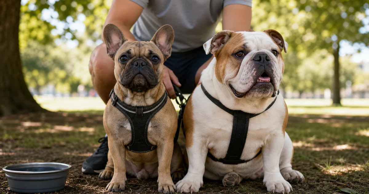 Portada editorial sobre Bulldog Francés vs Bulldog Inglés: diferencias clave
