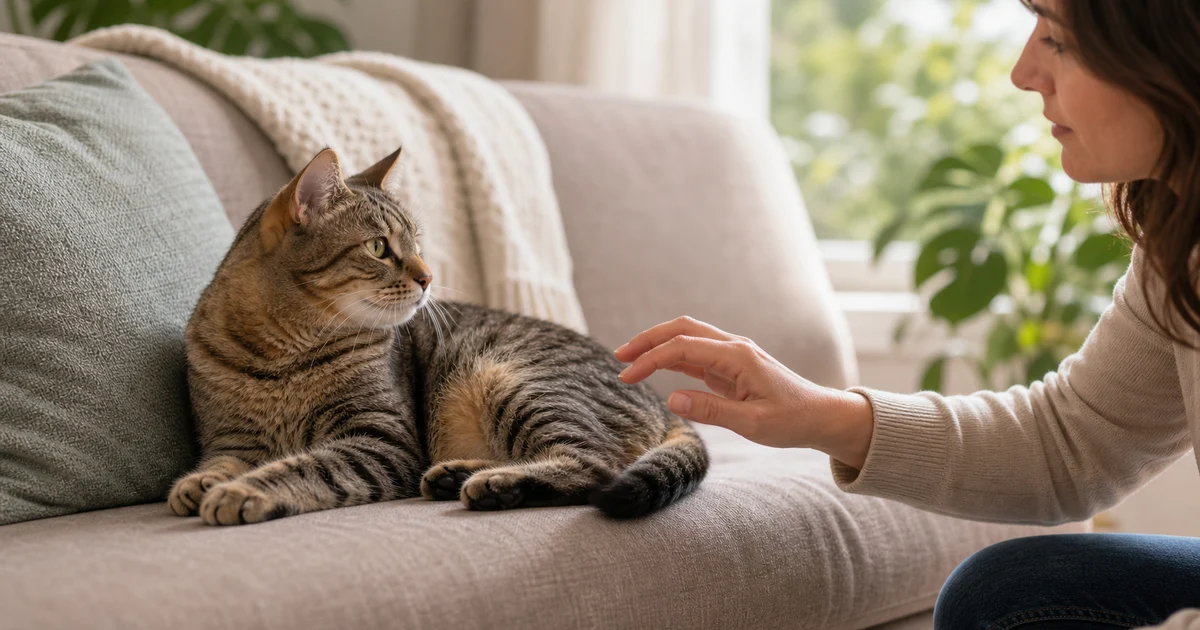 Portada editorial sobre Por qué mi gato muerde cuando lo acaricio