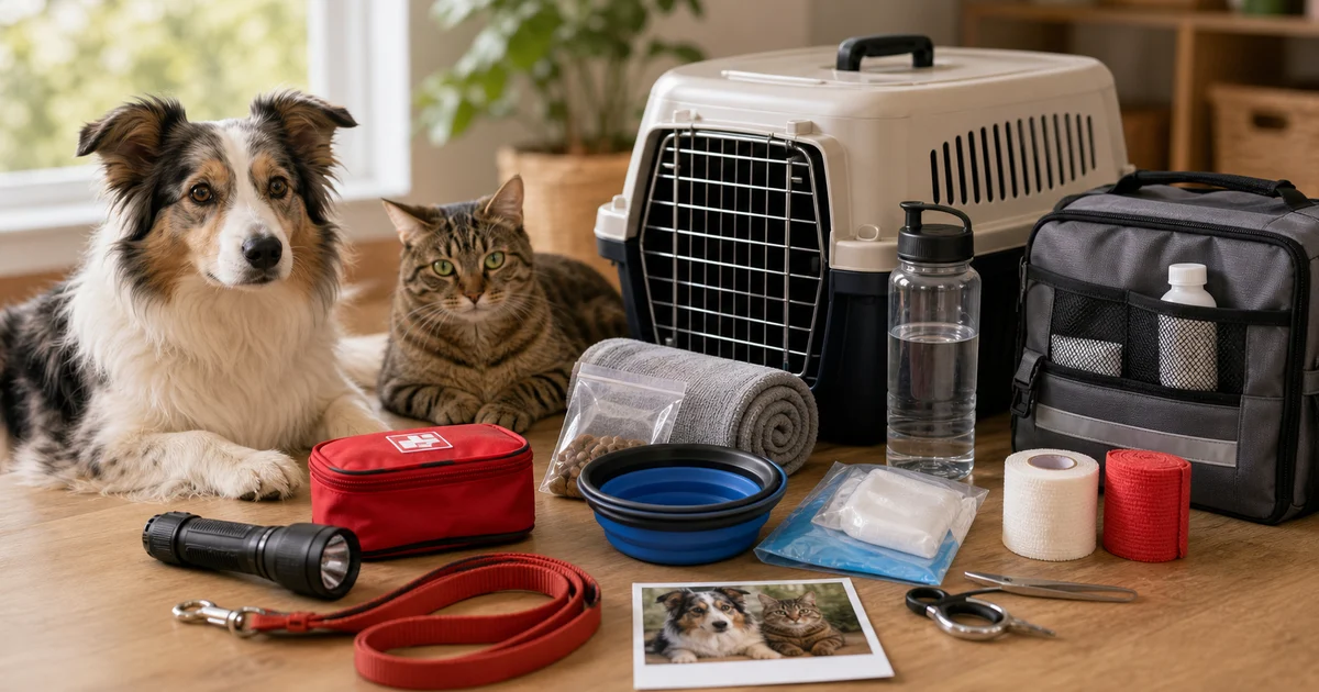 Portada editorial sobre Kit de emergencia para mascotas: qué debe incluir