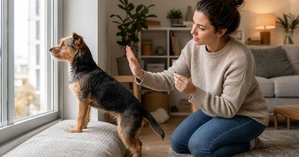 Portada editorial sobre Mi perro ladra mucho: causas y soluciones reales