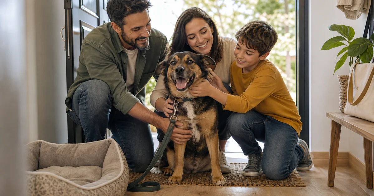 Portada editorial sobre Adoptar un perro mestizo: salud, tamaño y adaptación