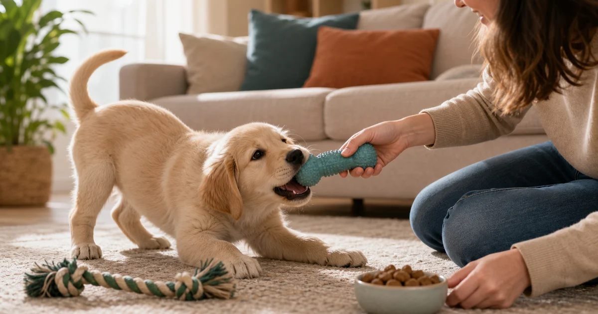 Portada editorial sobre Mi perro muerde jugando: cómo enseñarle límites